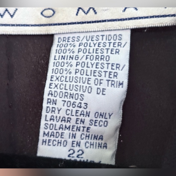 JESSICA HOWARD WOMENS BLACK COCKTAIL DRESS, size 22 - Picture 4 of 7